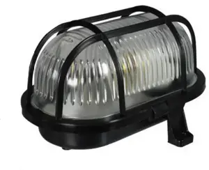 PAWBOL OWAL 60W E27 Channel Light with Plastic Mesh IP44 Black (D.3151C)