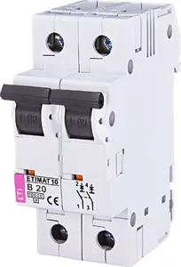 Circuit Breaker 2P Eti-Polam B 20A 10kA AC ETIMAT10 (002123717)