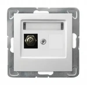 Socket outlet Ospel GPE-1Y/m/00, white, IP20, 71×71×45 mm