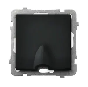 Socket-outlet Ospel GPPK-1R/m/33, black, IP20, 71×71×48 mm