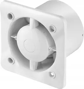 AWENTA inline fan housing KWS100M 100 mm, 75 m³/h, 4.4 W, 230 V with microwave motion sensor and timer, white
