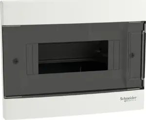 Iebūvējamā sadales kārba SCHNEIDERE EZ9EUA108 1x8 moduļi IP40 IK07 balta ar caurspīdīgām durtiņām