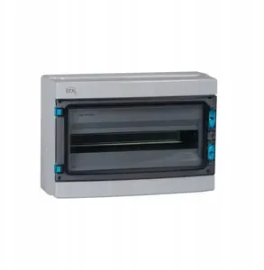 Surface-mounted distribution box Kanlux KDB-IP65-S18T 1x18 with transparent door, IP65, gray