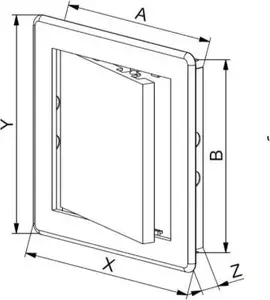 Access Panel AWENTA DT14CZ plastic inspection door black (model DT14CZ)