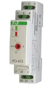 Laika relejs FF PO-415 24V, aizkavēta izslēgšana, 16A — vadības relejs