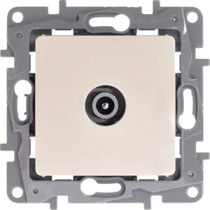Антенный разъём Legrand NILOE ECO TV 5 дБ конечный, кремовый