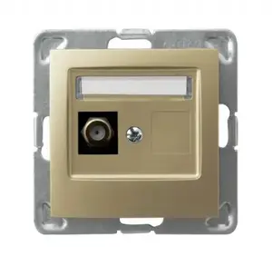 Socket outlet Ospel GPA-1YF/m/28 Gold, IP20, 71×71×38 mm