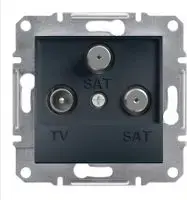 Schneider Electric TV-SAT-SAT конечная розетка Asfora без рамки антрацит (EPH3600171)
