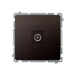 Розетка Kontakt-Simon BMAK3.01/47 — пластиковый корпус, IP20, 75×75×36 мм, цвет Chocolate