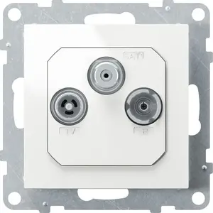 Antenas rozete Legrand SUNO TV-R-SAT galapunkts FM+DAB 1,5 dB balta