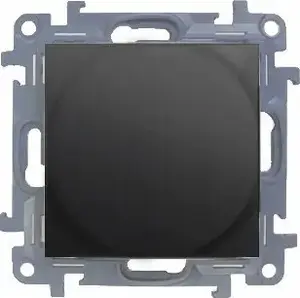 Поворотный диммер Kontakt‑Simon CS9LA.01/49 для диммируемых LED 230В, модуль 2–250 Вт, макс. 10 ламп, матовый черный
