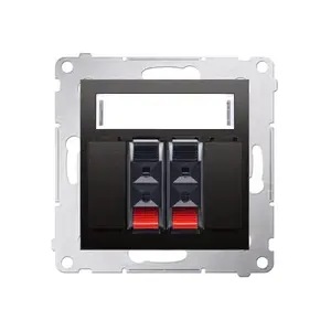 Розетка Kontakt-Simon DGL32.01/48, антрацит, корпус пластик, IP20, 75×75×48 мм
