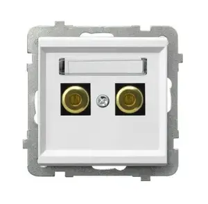 Socket outlet Ospel GGN-1R/m/00 — white, IP20, 71×71×47 mm