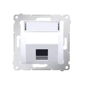 Розетка Kontakt-Simon DKP1S.01/11 — белая, IP20, пластиковый корпус, 75×75×47 мм
