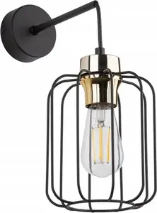 Wall lamp TK_LIGHTING Galaxy 4742, 1x E27 15W, black and gold finish