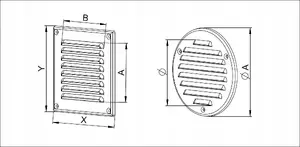 Ventilācijas restes AWENTA MTA MTA10N no nerūsējošā tērauda