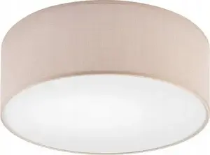 Ceiling lamp LAMKUR Chester 48048, round plafon, 2×60W E27, beige/white