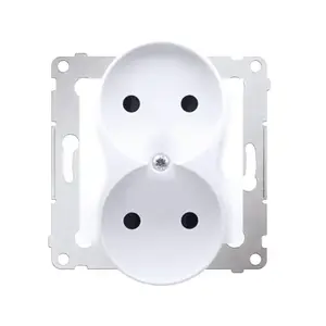 Socket-outlet Kontakt-Simon DG2MZN.01/11, single, 250 V, IP20, plastic, white, 75×46×81 mm