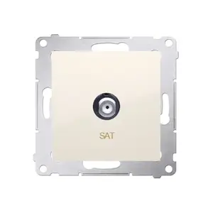 Розетка Kontakt-Simon DASF1.01/41, белая, пластиковый корпус, IP20, 75×75×36 мм