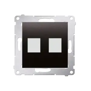 Розетка Kontakt-Simon DKP2.01/48 антрацит, пластиковый корпус, IP20, 75×75×32 мм