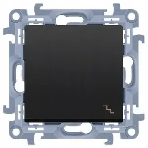 Kontakt-Simon stair switch CW6C.01/49 black matte — 1-gang two-way stairway switch