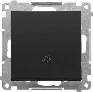 Push button module Kontakt‑Simon TD1.01/149 — 10 AX, 250 V~, quick-connect, matte black