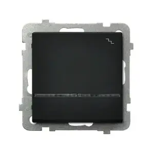 Wall switch Ospel ŁP-3RS/m/33, 16 A, 250 V, IP20, black, 71×71×42 mm