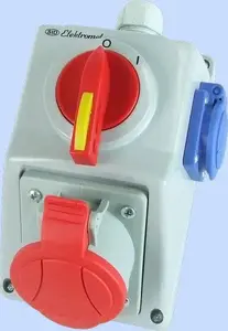 Монтажный комплект с разъединителем 32A 5P 400V и 1x16A 250V IP54 — Elektromet 974012