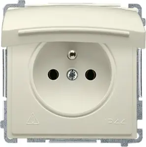 Kontakt‑Simon Basic Schuko kontaktligzda modulis IP44 ar aizsargplāksnēm 16A 250V skrūvspailes BMGSZ1BZ.01/12