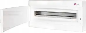 Etipo накладной распределительный щит 1x24 IP40 модель ECT1x24PO-s, белый корпус, белая дверца