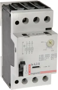 Выключатель моторный Legrand M 250 3P 4–6,3 A для двигателей 2,5 kW (MPN 606808)