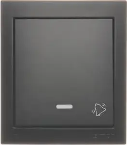 Doorbell Button with Backlight Kontakt-Simon Aquaclick ACD1L/49, 10 AX, 250 V, black