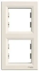 Double frame Schneider Electric Asfora cream EPH5810223 for wall switches and sockets