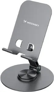 Wozinsky rotating stand WPT-K95 — adjustable desk mount for phone and tablet, gray