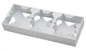 Outlet box Ospel PNP-3G/00, white, 226×84×34 mm