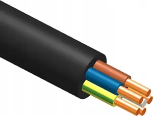Zemes elektroenerģijas kabelis Śląsk YKY 5×4 mm² 0,6/1 kV uz spoles
