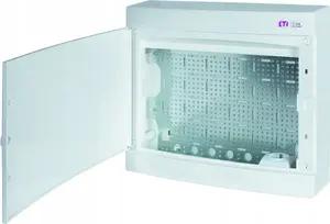 Surface-mounted enclosure Etipo ETI Polam 001101309 ECT 2x18PO MEDIA with mounting plate and outlet