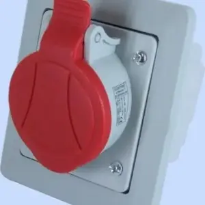 Recessed Angled Socket with Frame 5P 16A 400V IP44, Elektromet GSP 16/5 (921850)