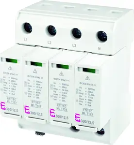 Surge Arrester 4P Eti-Polam ETITEC ML T123 300/12.5 Type B+C+D (1+2+3) 4+0 MPN 002440667