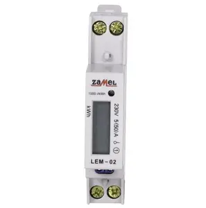 Single-phase electricity meter ZAMEL LEM-02 50A 230V LCD display (EXT10000033)