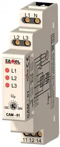 Phase Asymmetry Sensor ZAMEL CAM-01 230/400V AC for three-phase network monitoring