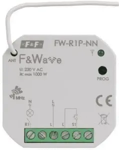 Single-channel RF multifunction relay FF FW-R1P-NN — wireless installation, no neutral required