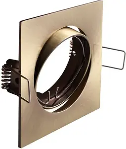 Recessed/Surface Spot Light GTV Porto-K OP-PRAN6-30 with Adjustable Head, Patina Finish, IP20, Square