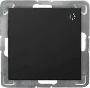Switch (push-button) Ospel IMPRESJA ŁP-5Y/m/33 black metallic light switch