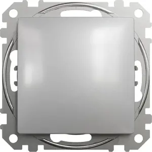 Schneider Electric Sedna Design однополюсная кнопка‑включатель, серебристый алюминий, SDD113111