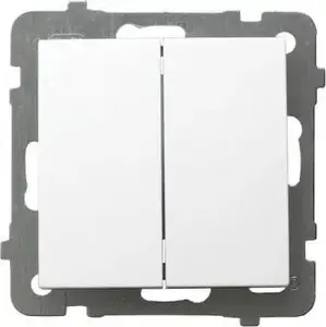 Ospel smart double cross switch ŁP-19G/m/00, white, double-gang cross (Łącznik podwójny krzyżowy)