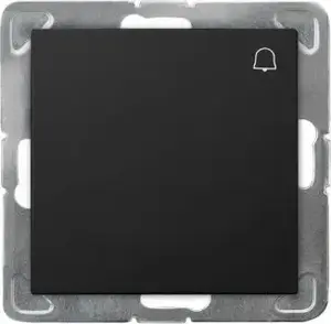 Ospel IMPRESJA bell switch (momentary) black metallic ŁP-6Y/m/33 for doorbell circuits