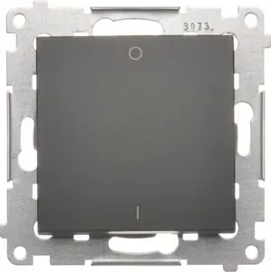 Модуль двухполюсного выключателя Kontakt-Simon DW2A.01/49, 16AX 250V, винтовые клеммы, матовый черный