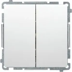 Двойной лестничный выключатель Kontakt‑Simon Basic BMW6/2.01/X/11 10AX 250V винтовые клеммы белый