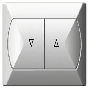 Electrical switch Ospel ŁP-7A/00, single-pole, 10 A, 250 V, IP20, white, 82×82×36 mm